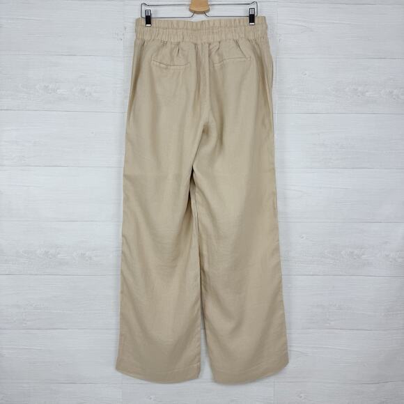NWT Quince 100% European Linen‎ Wide Leg Pants Size Large Driftwood Cream Beach - Picture 7 of 16